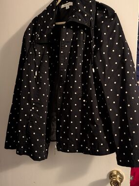 Studio Works Black Jacket with Cream Hanger Accent Size XL